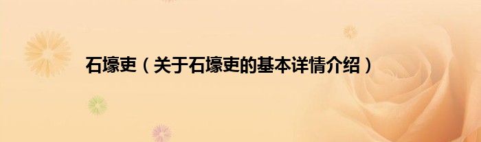 石壕吏（关于石壕吏的基本详情介绍）