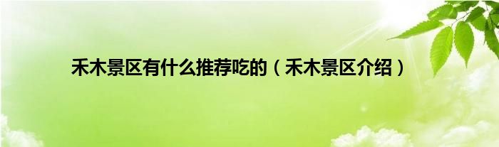 禾木景区有什么推荐吃的（禾木景区介绍）