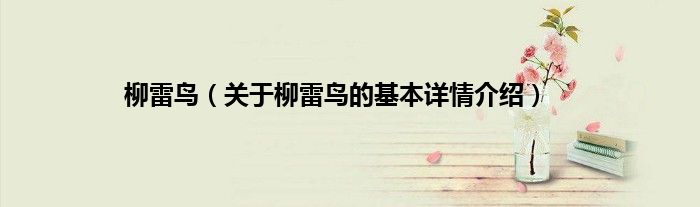 柳雷鸟（关于柳雷鸟的基本详情介绍）