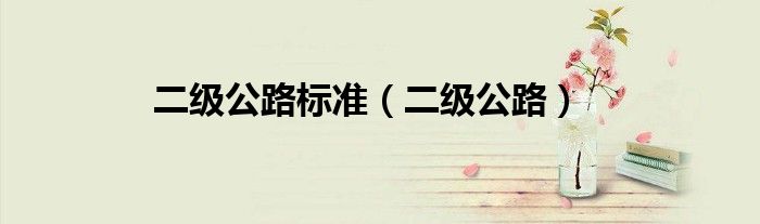 二级公路标准（二级公路）